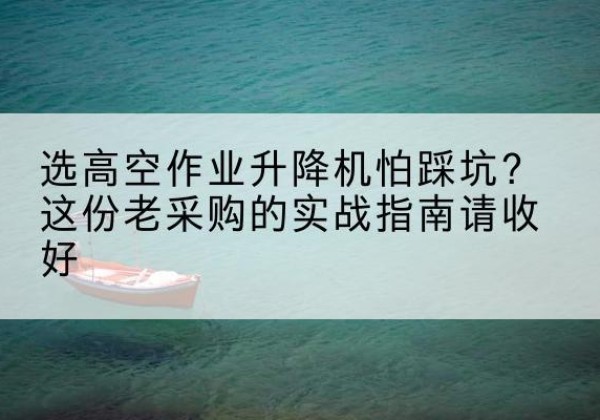 道孚高空作业升降机厂家推荐-选高空作业升降机怕踩坑？这份老采购的实战指南请收好