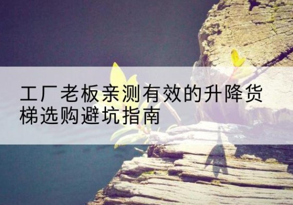 道孚升降货梯怎么选-工厂老板亲测有效的升降货梯选购避坑指南